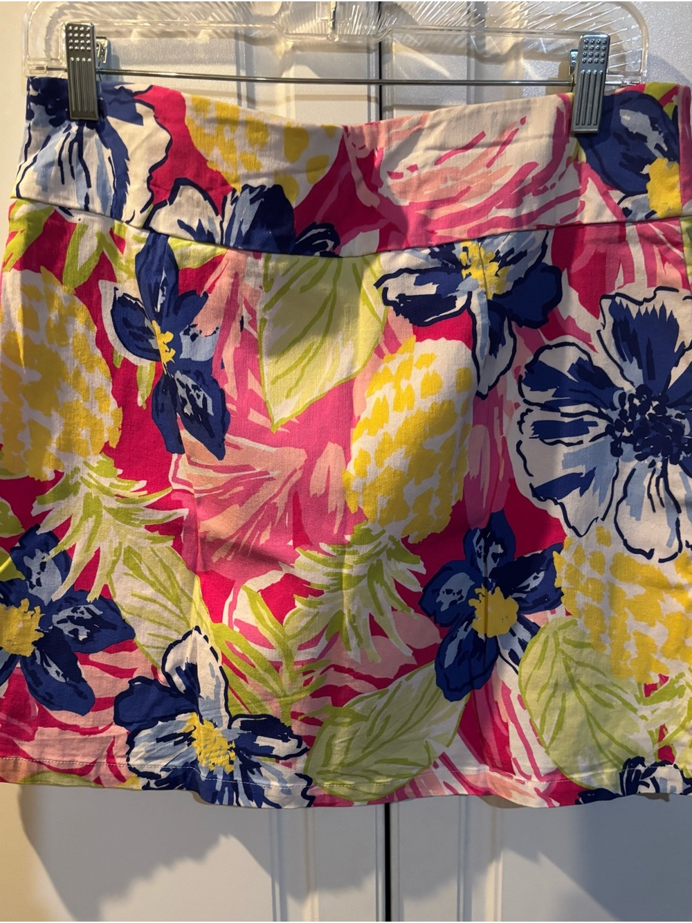 Rafaella Floral Skort in Hot Pink, Navy & Yellow